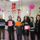 Senior Citizen's receive Valentines prepared by members of East Rutherford Library's Random Acts of Kindness Club.