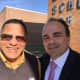 Joe Ganim, out at the polls on primary day, claimed victory shortly after 9 p.m. Wednesday in Bridgeport's Democratic mayoral primary election.