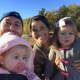 Mike Joachim and Annie Steinberg-Joachim bring Charlotte, 2, and Piper, 5 months, for a hayride.