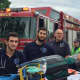 Local firefighters and paramedics took part in the Ramapo Police Department's DWI event for students at Ramapo High School.