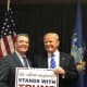 Sen. Terrence Murphy (D-Yorktown) with Donald Trump at a rally in Albany