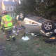 Weston Volunteer Fire Department responds to a crash on Sunday on Weston Road that sent two people to the hospital.