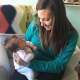 Katie Belthoff McCarten and her baby girl.