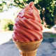 "Berry" delicious strawberry soft serve at Scoops N' More in Carmel.