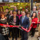 Westchester County Executive Robert P. Astorino and Larchmont Mayor Anne McAndrews cut the ribbon at the grand opening of the new DeCicco & Sons supermarket in Larchmont on Friday, Dec. 18.