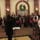 Members of the Paramus High School Choir provided the entertainment for the evening. 