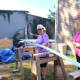 Holy Child members enjoy their work helping to build a Habitat For Humanity home in Yonkers.