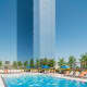A heated 81-foot-long infinity pool at The Modern.