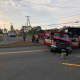 A Bee-Line bus was involved in a crash involving a pickup truck outside of Westchester Community College.