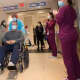 Hundreds of Englewood Health employees gathered Friday to clap out the hospital's 500th coronavirus patient.