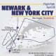Flight path for Newark and New York City flyover.