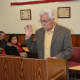 Trustee Ralph Messina being sworn in to a new term on the Bergenfield Board of Education.