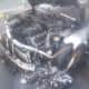 This is what remains of a car that caught fire Sunday on I-95 in Westport.