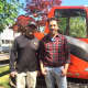 Jonathan Scott, of HGTV's "Property Brothers," poses with Scott Curti, co-owner of Curti Landscaping, a Valley Cottage company, recently.