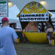 Guests enjoy Juicy J's Lemonade & Smoothies at the Soupstock Festival in Shelton.