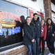 From left: Jessica Fisher Jason Dominguez Emily Younges and Joanna Jimenez outside of Jolly Nick's in Dumont.