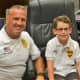 Joey with Emerson Police Chief Michael Mazzeo