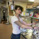 Owner/Roaster Kaitlyn Heisler prepares coffee for sale at Redding Roasters in Bethel.