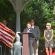 Congresswoman Nita Lowey speaks at Sunday's memorial service.