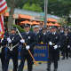 Mount Kisco firefighters march in their annual parade.
