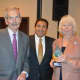 LifeBridge board member Larry Ganim, center, with Ernest and Joan Trefz of Trumbull.