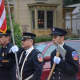 Pleasantville firefighters march in the Mount Kisco Fire Department's annual parade.