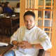 Chef Renato Donzelli relaxes in his Norwalk restaurant Wednesday morning. 