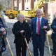 New Castle Supervisor Rob Greenstein (second from right) poses for photos with his three predecessors who also presided over the Chappaqua Crossing review. They are, from left to right, Barbara Gerrard, Janet Wells and Susan Carpenter.