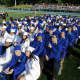 Frank Scott Bunnell High School holds its 56th commencement ceremony Wednesday afternoon, with thousands of people lining the track and filling the bleachers on both sides of the field to view an outdoor ceremony on the football field.