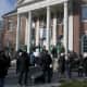 A nice crowd turned out at Newtown's Edmond Town Hall to send off Team 26.