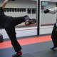 Charlie DiGirolamo (right) spars with student Leonidas Tsiavos, 55, at Northern Valley Martial Arts in Norwood.