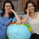 Anastasia Bard of Ridgewood, left, and Julia Vogman, right, will immerse kids in play to teach them about the countries of the world.