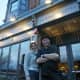 Beacon Hotel Restaurant owner Alla Kormilitsyna and Executive Chef Matt Hutchins in front of the newly renovated restaurant.