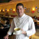 Crew Owner Thomas Kacherski with one of his housemade soups.