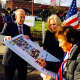 U.S. Rep. Nita Lowey, D-Westchester/Rockland, signed a poster on Wednesday with photos and names of the 150 veterans who participated in the Greenburgh "Living History Initiative." It was part of a ceremony at a future town Veterans Memorial Park.