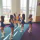 Westchester Knicks dancers perform at a Heavenly Productions Foundation at Maria Fareri Children's Hospital. The event was organized by the Heavenly Productions Foundation