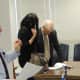 Gabrielle Ganter used a black wig to obscure her face during most of the court proceedings. To her right is Assistant Bergen County Prosecutor Chuck Raboli. On her left is defense attorney Richard Potter.