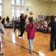 F.E. Bellows Elementary School students interacted with Arnold “A-
Train” Bernard, an accomplished trickster and member of the Harlem Wizards.