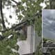 A tree severely damaged a Fair Lawn home. INSET: The early view over Route 17 north of Paramus.