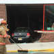 A black Impala crashed into the Auto Zone store at 289 Bergen Blvd. in Fairview.