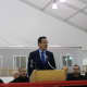 Gov. Malloy speaks at the official opening ceremony for the Rinks at Veterans Park in Norwalk.