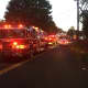 Danbury fire crews at a two-alarm blaze on Stadley Rough Road on Tuesday evening.