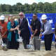 Mayor Bill Finch attends the groundbreaking of a new high school to replace Harding High School Friday.