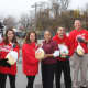 Stew Leonard's "Turkey Brigade" celebrates Thanksgiving early by distributing turkeys to those in need.