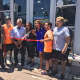 Cutting the ribbon at the new Next Generation Fitness in Norwalk with Mayor Harry Rilling.