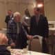 John Boboc, 94, and U.S. Sen. Blumenthal share a laugh as Blumenthal recognizes Boboc for his World War II military service prior to the AAA Northeast Senior Policy Summit at Norwalk Inn & Conference Center.
