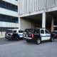 Stamford police respond to reports of a shooting at the Marriott Hotel in Stamford Tuesday.