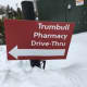 The new Trumbull Pharmacy is open for business during the storm — the drive-thru, too.