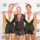 Julia Cornacchia of Darien and Kaitlyn Kynast of Ridgefield won the gold medal in the pair division at the 2017 USRowing Youth National Championships. They are with their coach Liz Trond of the Connecticut Boat Club in Norwalk.