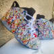 The "Jackson Pollock" shoes Christian Vasquez wore to Sneaker Con.